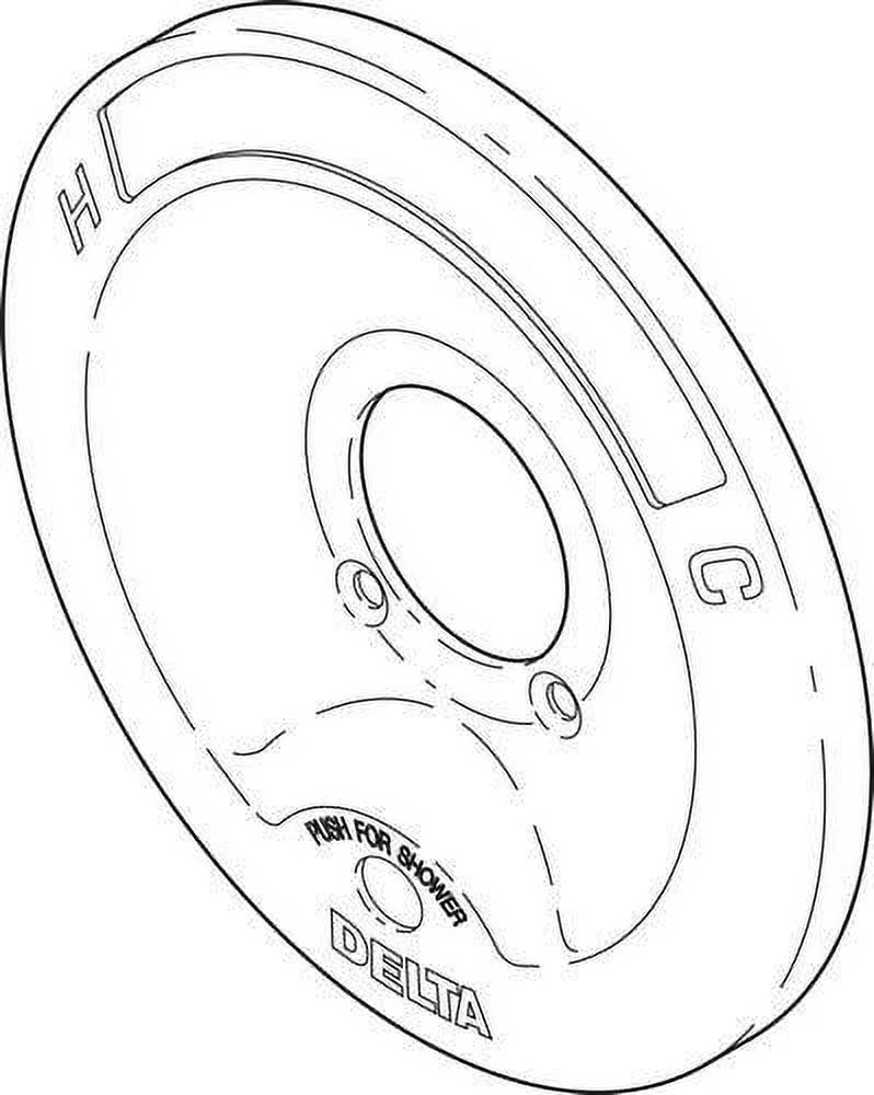 for 600 Chrome Diverter Push-Button with Escutcheon Faucets in Delta RP6046 Series