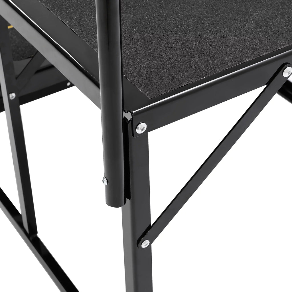 Rail W/ Hand-railing Steps for Trailer HECASA Steel Camper Armrest 3 Side Travel Load Trailer Stairs Universal RV Hand