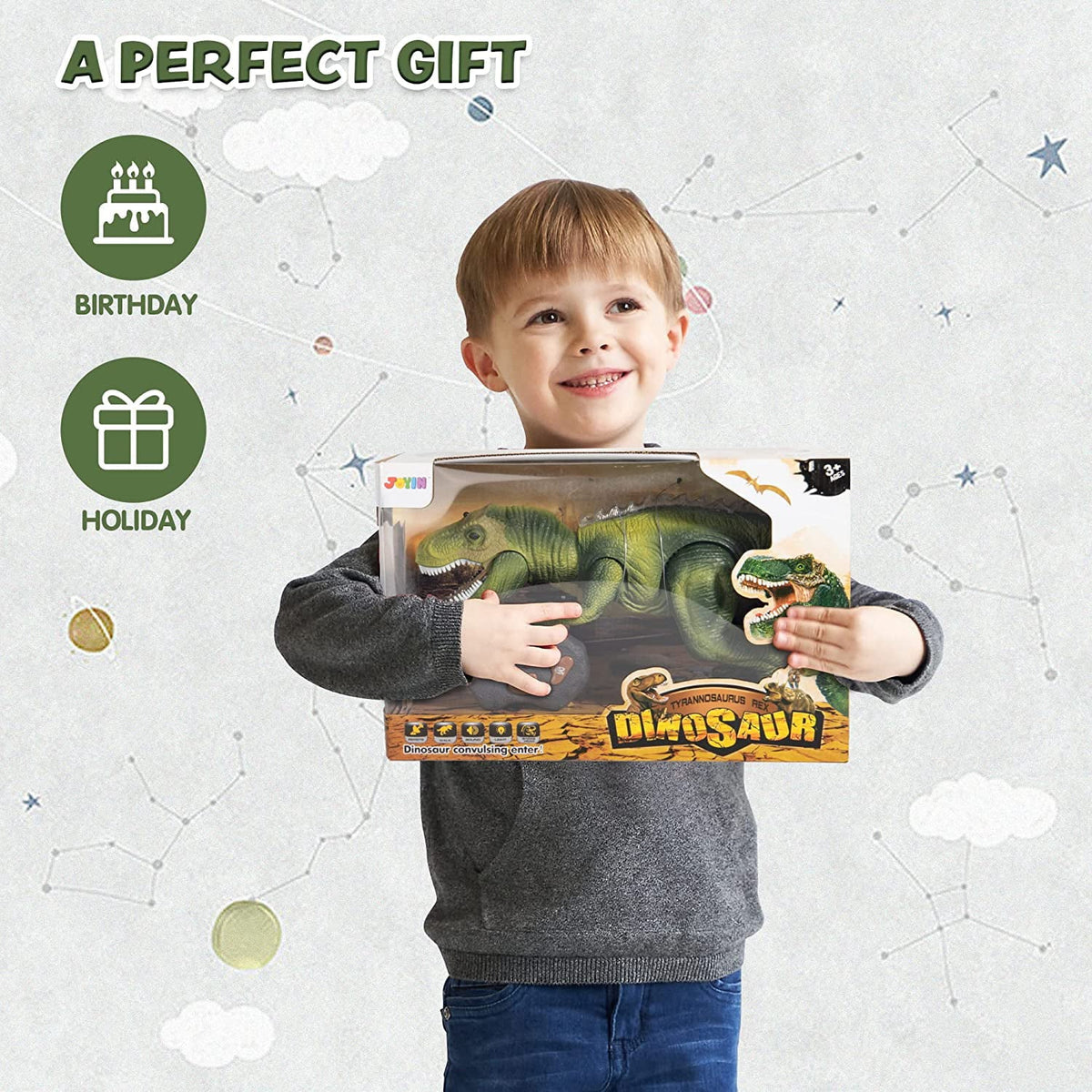 Toy,Electronic Roaring Robot Light Dancing Kids saur dinosaur saur and T with for for Toy Toy Boys JOYIN Toy,Birthday dinosaur Walking Gift Steam dinosaur Rex and Kids Girls,Green Boys,Big Sound,