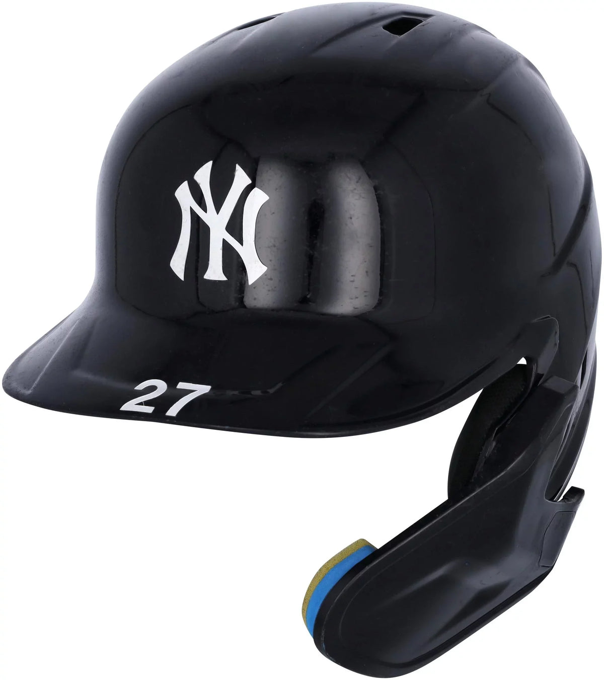 Worn - 11 Played Games New Navy Stanton Authentic September #27 30, Fanatics Certified and on Helmet Yankees Game-Used During 22, Giancarlo 2022 York October Batting