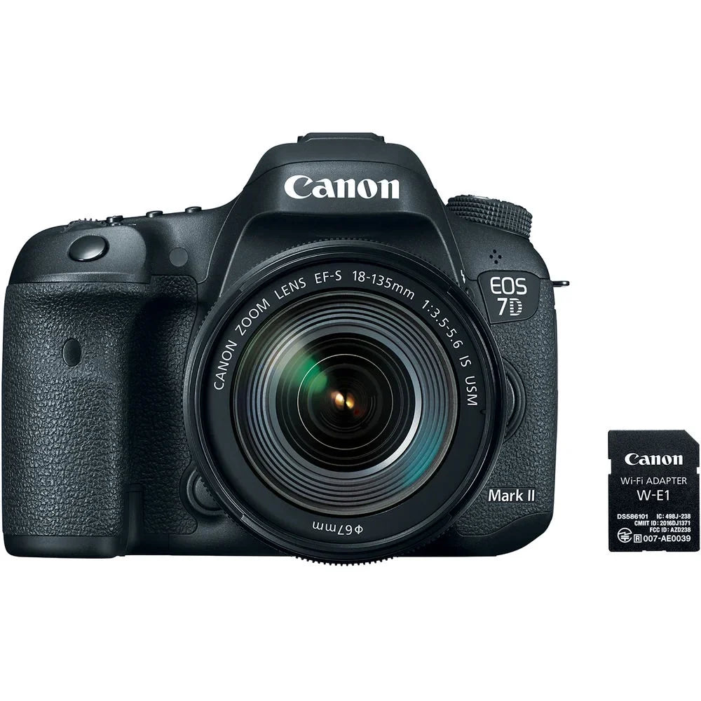 18-135mm W/ Camera USM f/3.5-5.6 More DSLR + 7D II & W-E1 IS Lens Canon EOS Mark