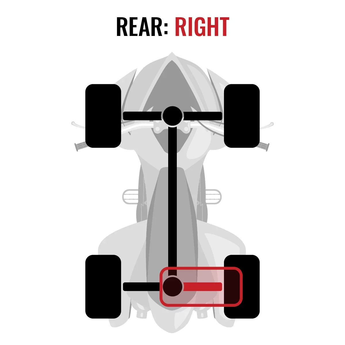 Rear MAX Can-Am 4X4 Commander Sixity XT compatible - with 2015 Right DPS XT 1000 Axle 1000