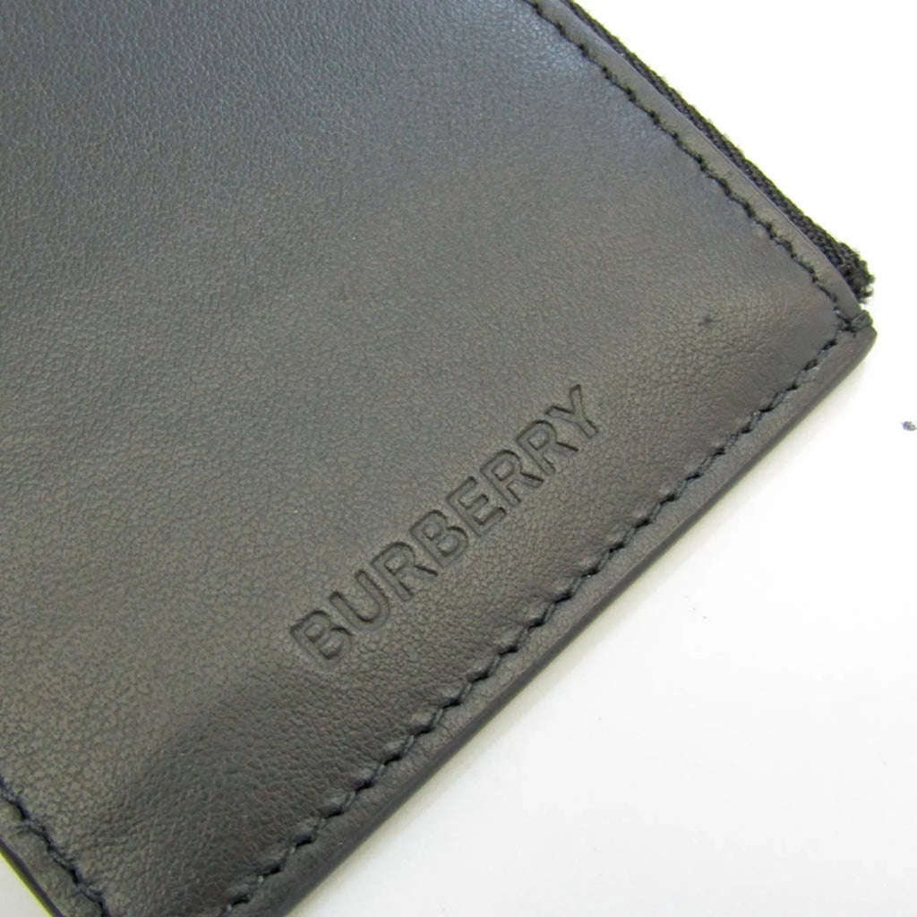 Black Coin Card Case Burberry (Good) Case Leather 8051832 Pre-Owned