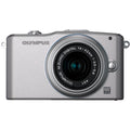 E-PM1 with PEN 0.55", Olympus 1.65", Mirrorless Lens, Silver 12.3 Megapixel Camera
