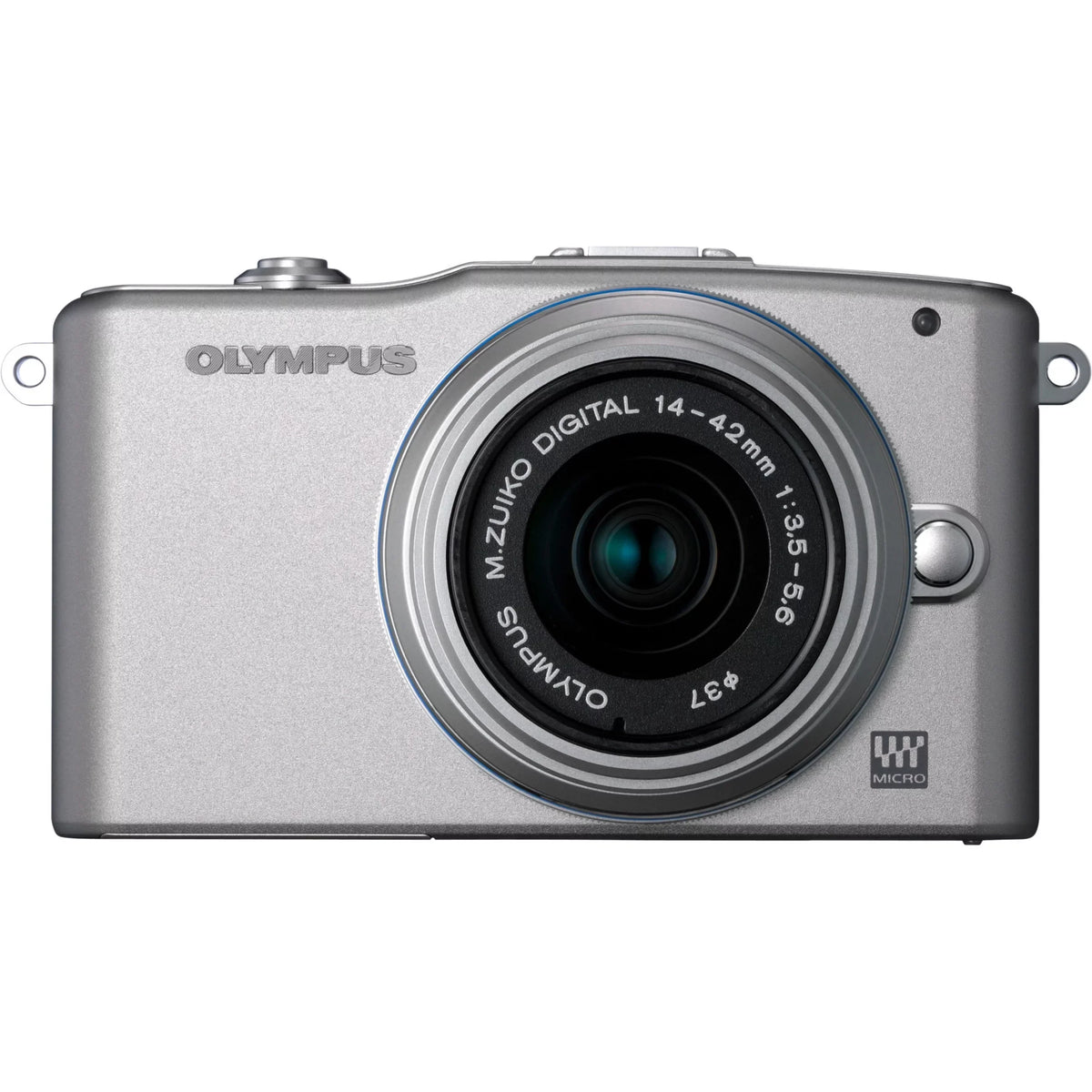 E-PM1 with PEN 0.55", Olympus 1.65", Mirrorless Lens, Silver 12.3 Megapixel Camera