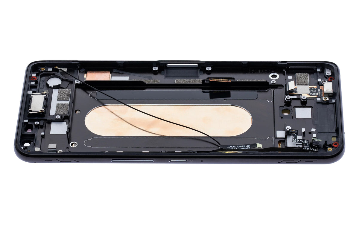 (Matte (ZS660KL) Replacement Asus Black) With (Refurbished) Frame Assembly For 2 Phone Compatible OLED ROG