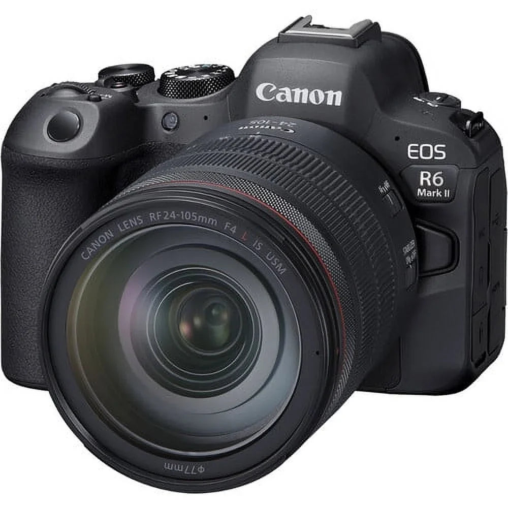 (5666C011) f/4 Photo Case Charger Lens Memory 64GB + Card + with Canon Corel + EOS Reader + Battery Software 24-105mm II + R6 External Camera + LPE6 Mirrorless + Card Mark More