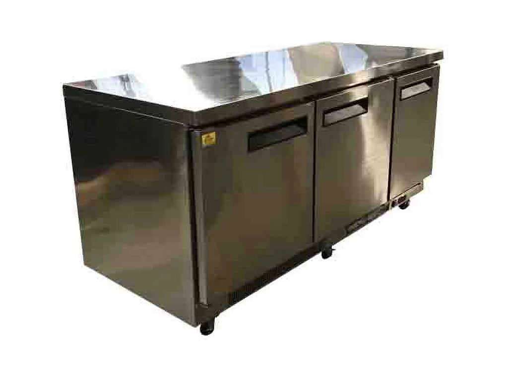 Under Stainless Commercial Shelves Counter 3 3 19 Cu. Freezer doors Ft. Steel