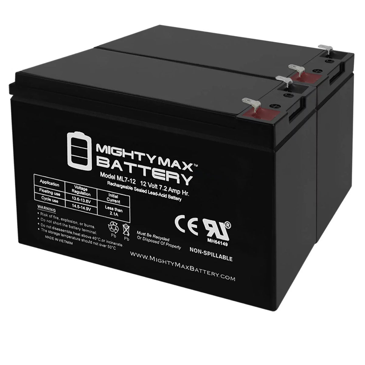 2 Sea-Doo - SLA Dolphin # for Model Pack 7.2AH Battery 12V SD554