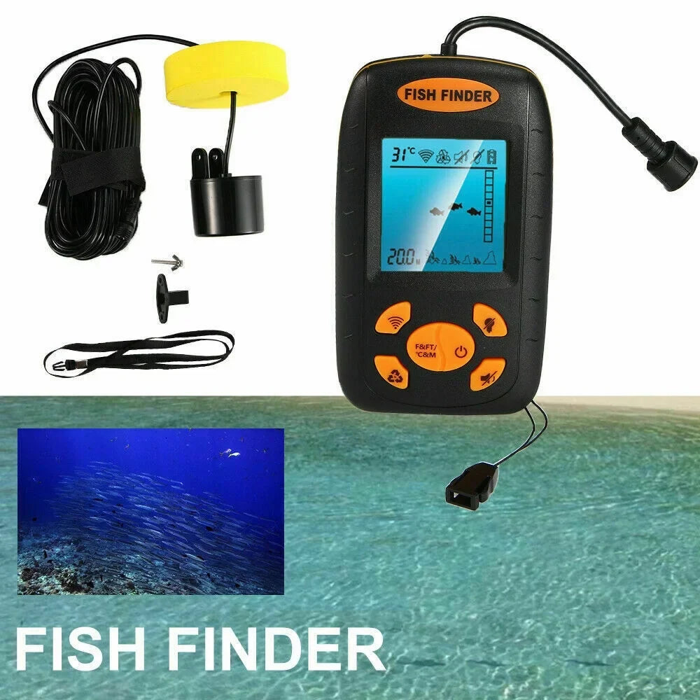 Your Advanced Sonar Portable Sensor Transducer with Fish - Enhance Echo Jahy2Tech Experience Finder Fishing Technology Alarm