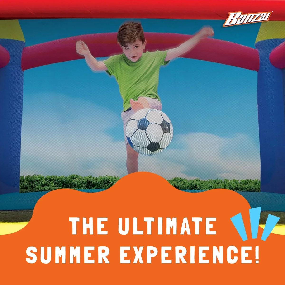 2 Fun House Slides Complete Bounce Slide with Air Blower Banzai N’ Set and