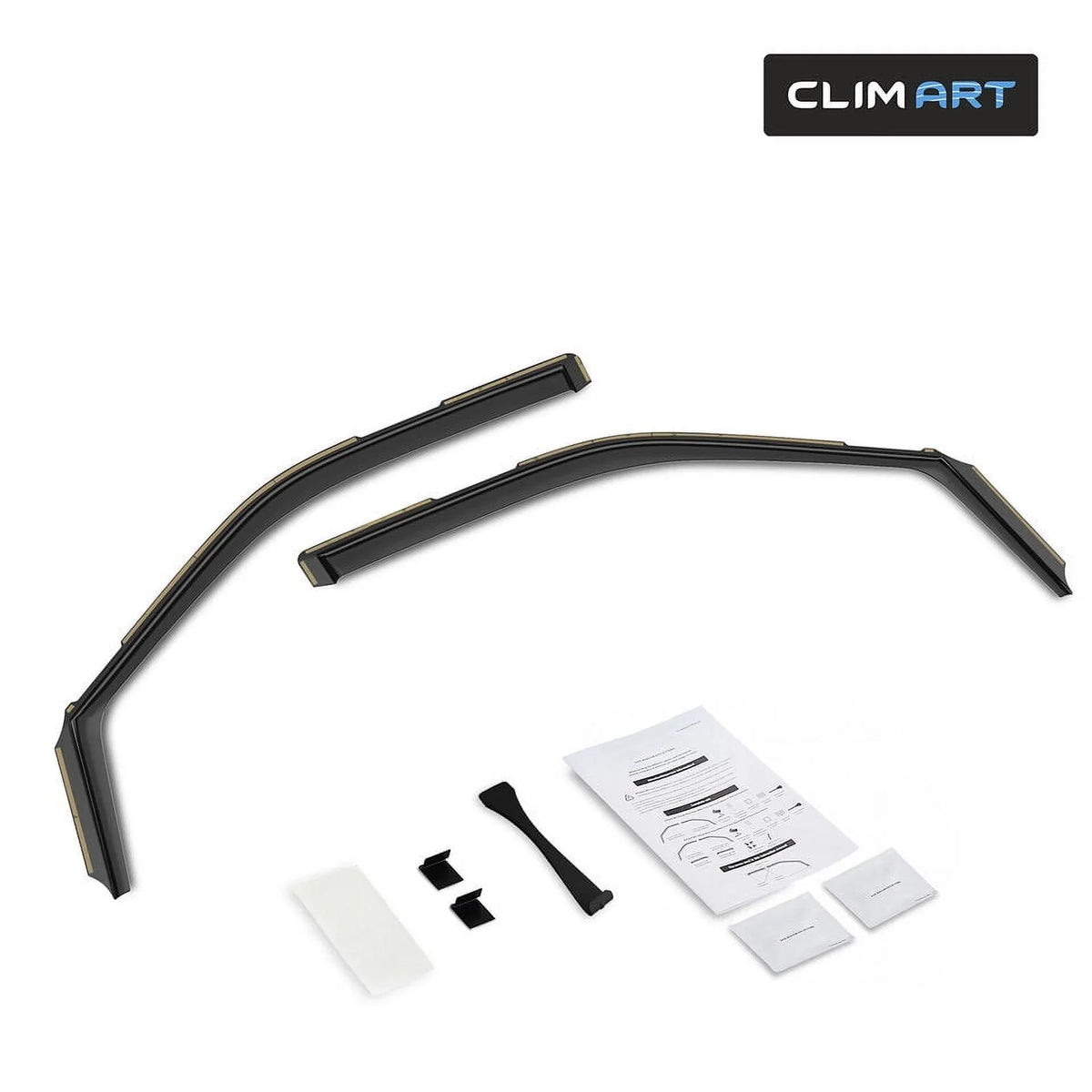 Vent Window for Rain F150 Truck 2 2015-2020 Original Accessories, Deflector, Regular Visors, Guards Window Durable pcs- Smoke in-Channel Deflectors, Vent CLIM ART Dark 315008LP Cab, Incredibly