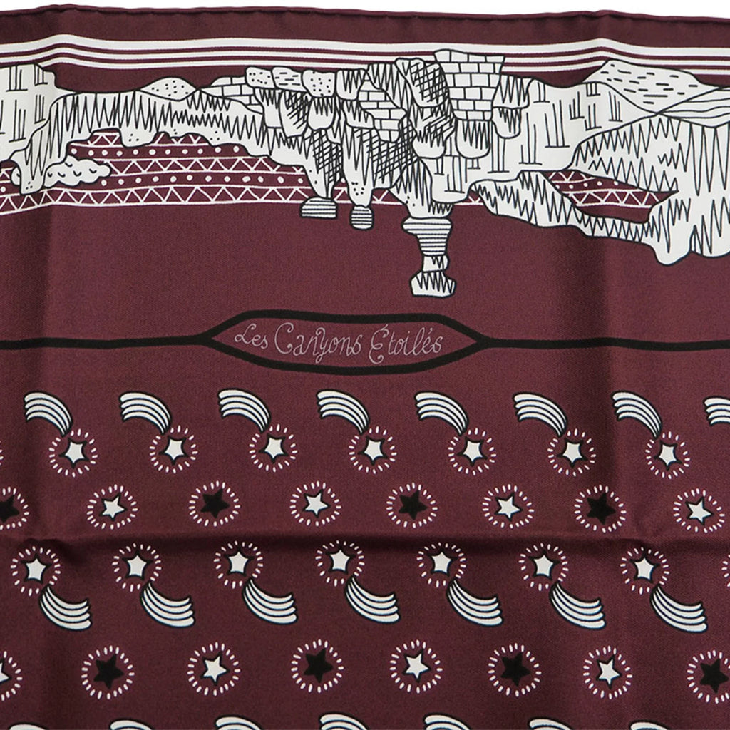Limited Scarf to Hermes (Like 55 Carre HERMES Etoiles Not Care Chief Sale Stars Les Canyons Pre-Owned For Pocket the Star Muffler New) Train Nanatsu From Petit