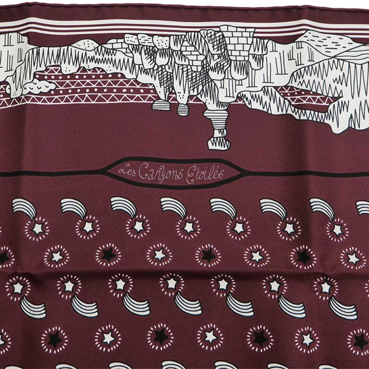Limited Scarf to Hermes (Like 55 Carre HERMES Etoiles Not Care Chief Sale Stars Les Canyons Pre-Owned For Pocket the Star Muffler New) Train Nanatsu From Petit