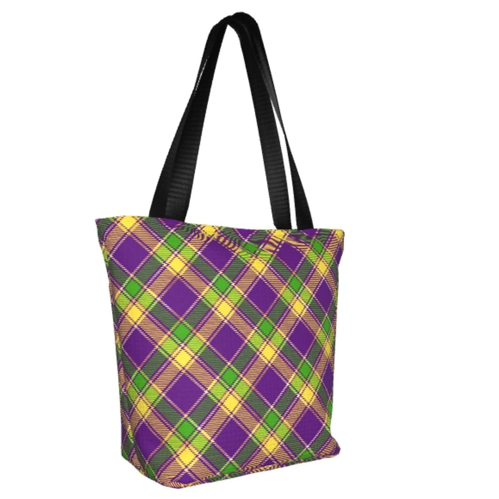 Hobos Bag Tote Large Lukts Plaid Gras Capacity Shopping Handbags Mardi Bag Women'S Bag,Shoulder
