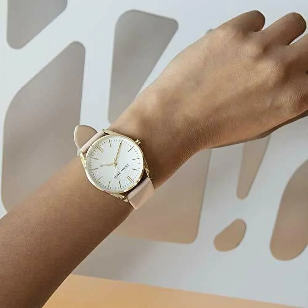 and West Pastel Women's Watch Strap Pink Gold-Tone NW/1994WTPK Nine
