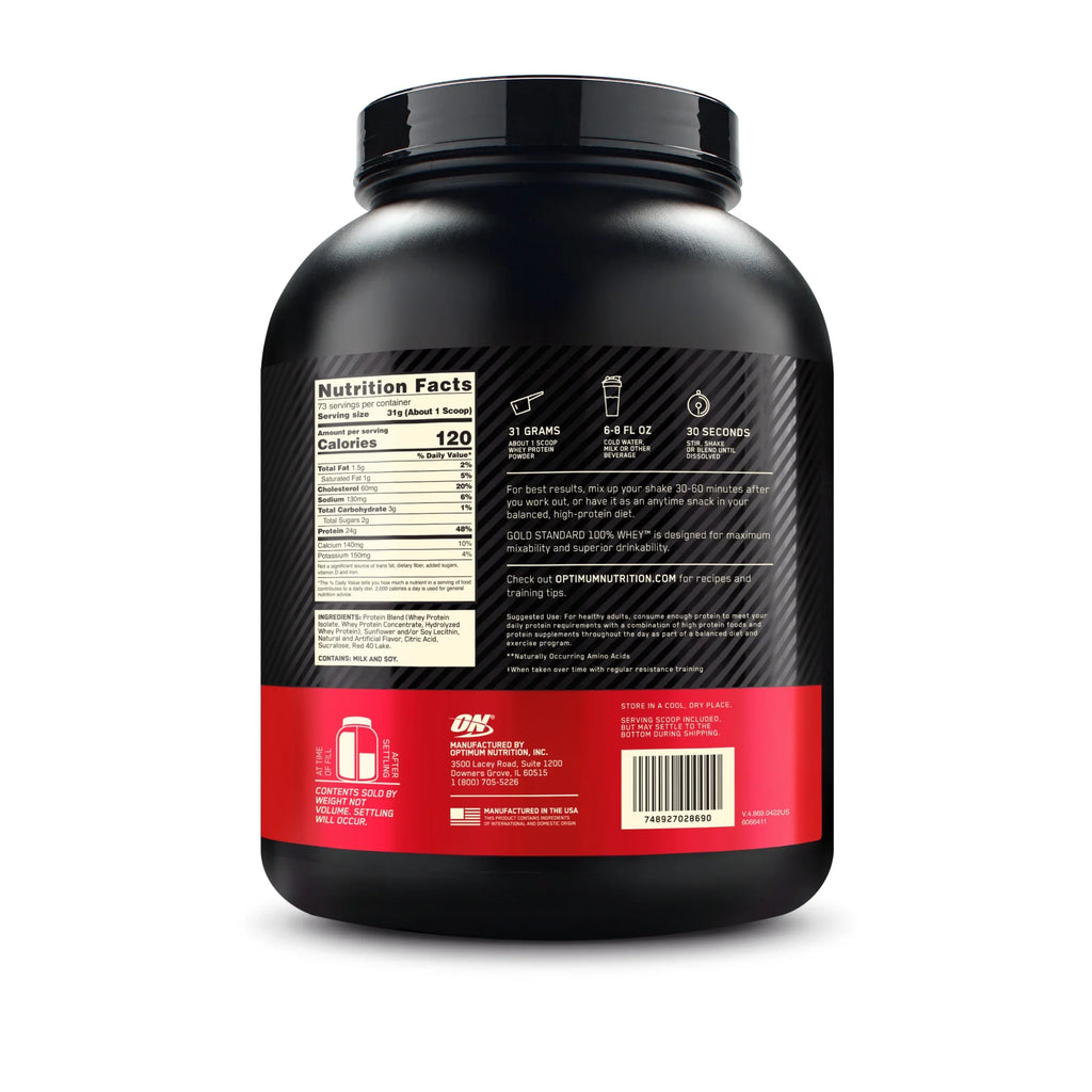 Whey Delicious lb, Servings Gold Strawberry, Powder, Standard 100% 73 Nutrition, Protein Optimum 5