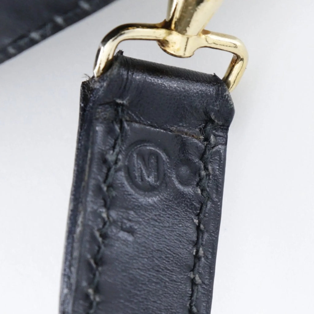 Pre-Owned France Calf Vintage Double Button Shoulder Bag Made Hardware in 〇M Black/Gold Hermes Ladies HERMES 1983 Crossbody H Snap (Fair)