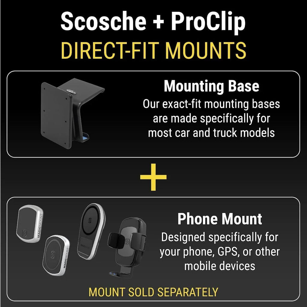ProClip Compatible SUVs Phone Mount PC855700 Only) Center Base 2021-2023 (Mounting Bronco with Scosche Dash