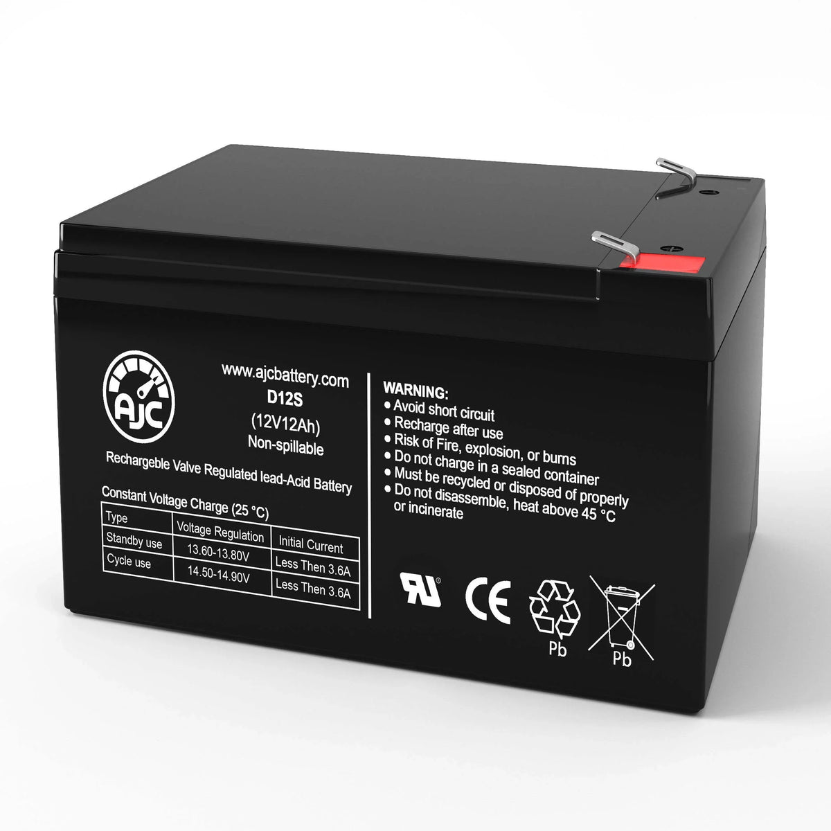 Electric Replacement an This 12V Is - 12Ah Battery EVO AJC 500 Scooter Brand