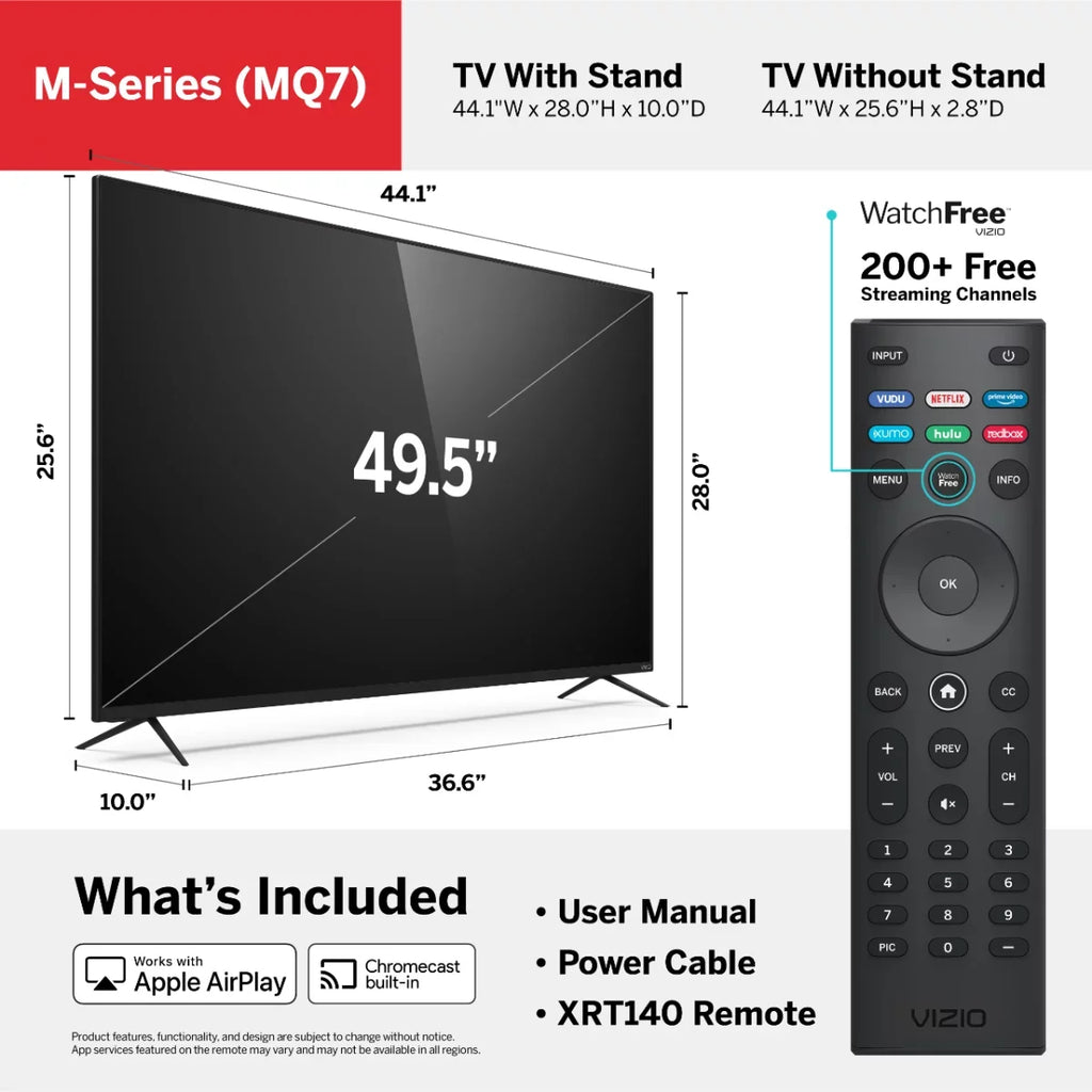 UHD 4K VIZIO M-Series HDR Class Smart 50" Smartcast M50Q7-H1 TV Quantum