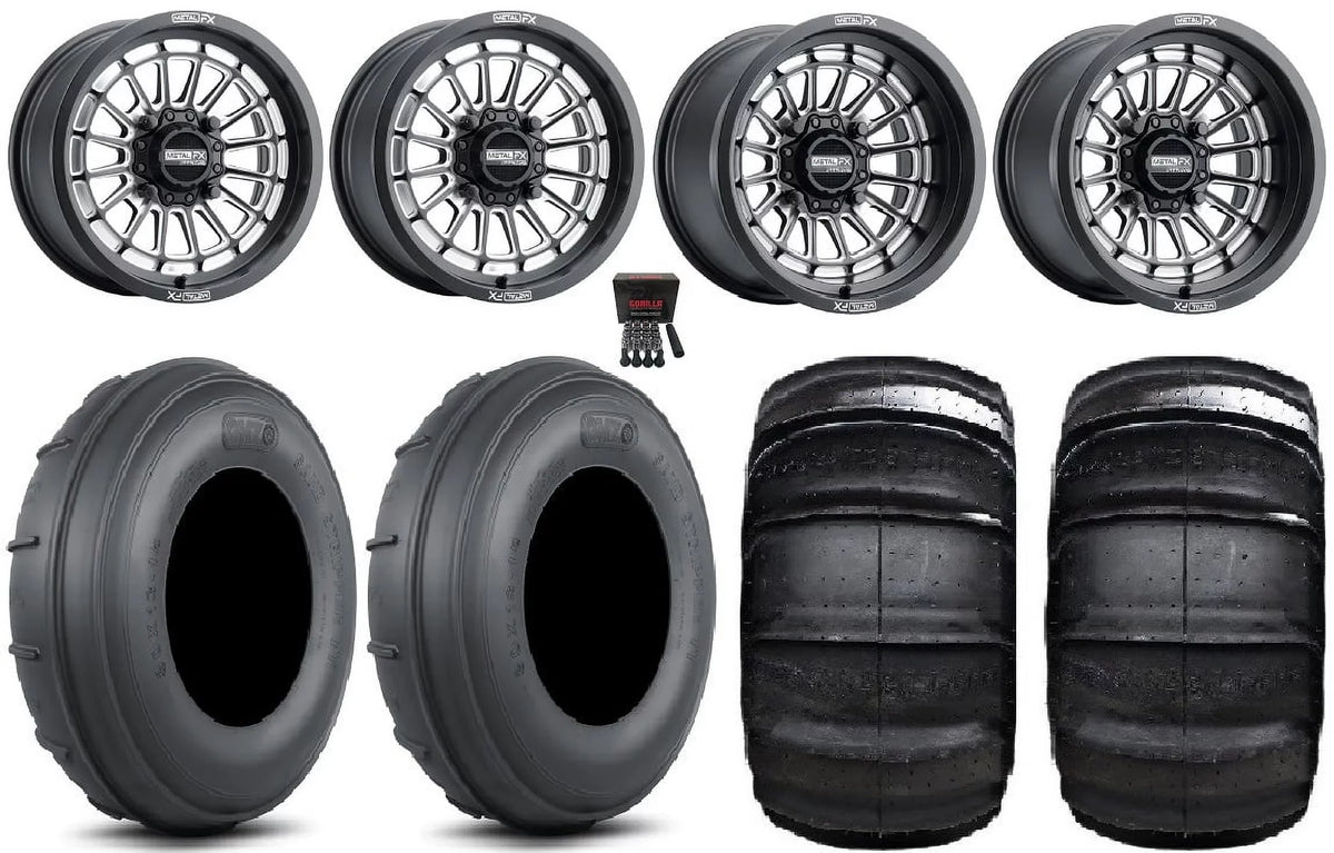 / Polaris Ranger 900/1000 Wheels Delta XP XP 15x7/15x10 Stripper Tires PRO XP Sand TT/XL CC / RZR 30" 1000 HP Bk MetalFX