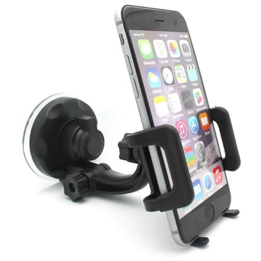 Rotating Windshield Galaxy Suction J3 Holder S5 Mount Turbo Dock Phone Droid Edge Droid Window 5, D8 Cradle J5 S6 S7 - Car Note Moto 4 Force 2, Swivel for Edge+ Black J7, Droid Z Motorola