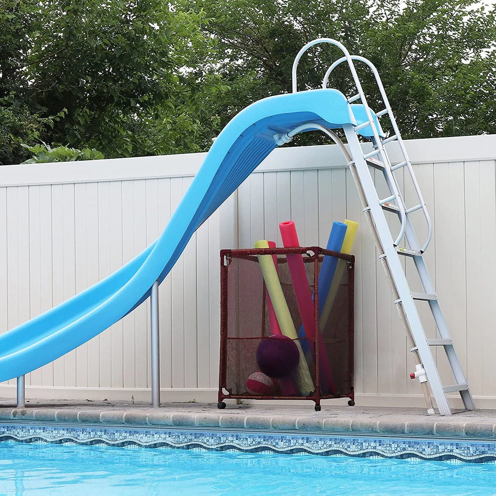 Balls, Essentially x H), and Holder, 28" W Organizer Mesh Rolling x Floats 563009 Yours L Brown design Large, Toys, Pool Equipment Height, Noodles Kids 25" Bin, (43" Storage
