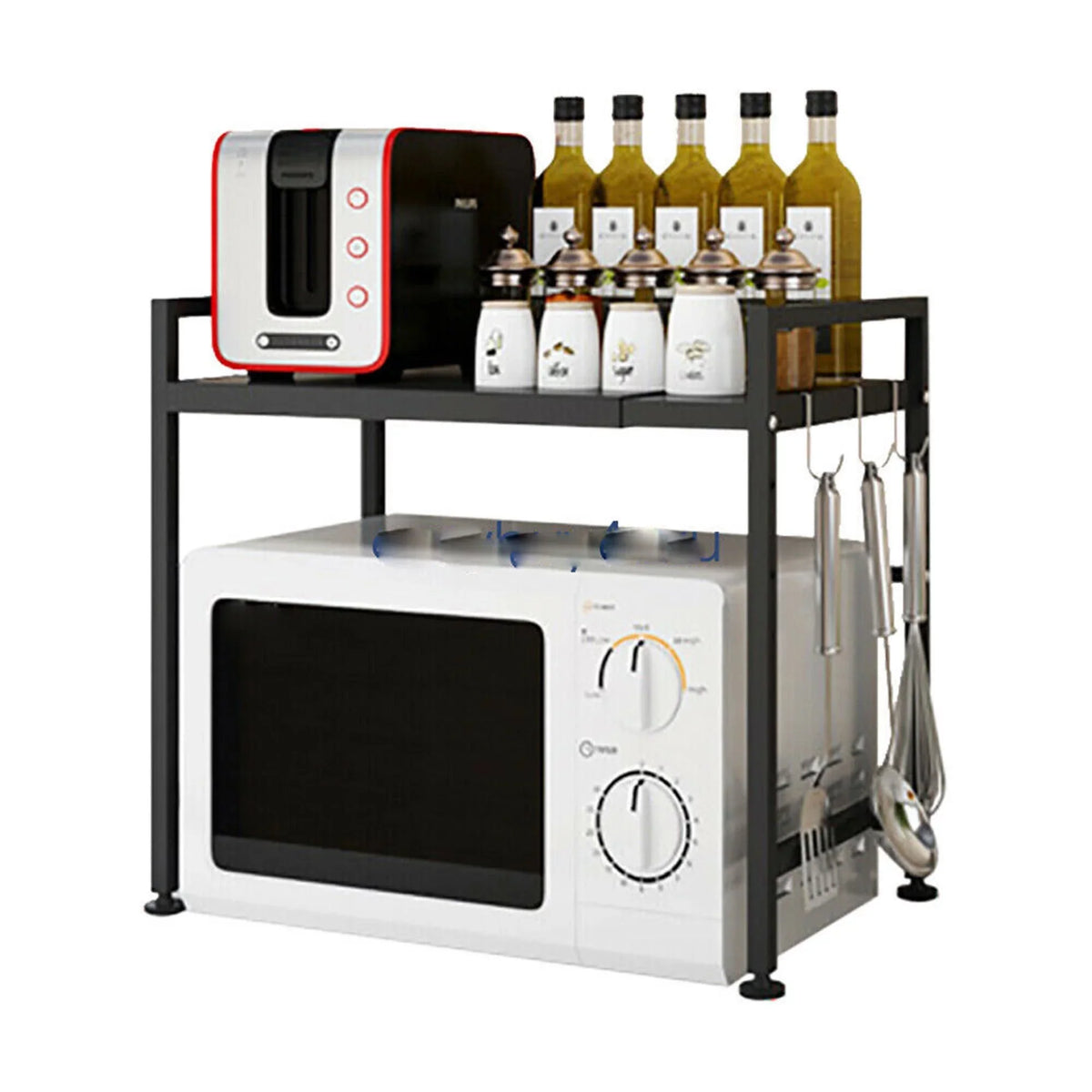 Retractable Metal Rack, Rack, Storage Single Condiment Tier Shelf Microwave Microwave Countertop Expandable inch Oven Oven Microwave Stand, Oven Cabinet 14.5~22.8 Kitchen Rack