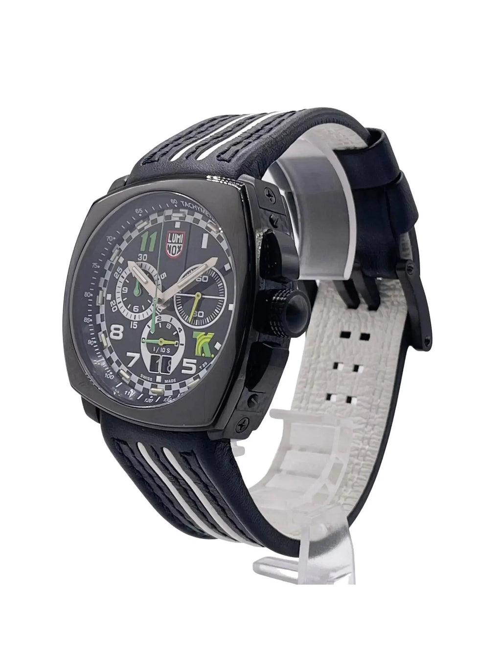 Watch Limited Kanaan Mens XL.1142 Tony Steel Luminox Quartz Edition Black Dial