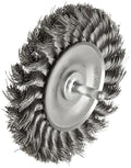 in Knot Wheel, 17687 Weiler Fill, .014" Steel Made 4" Wire Stem-Mounted USA 1/4" the Stem,
