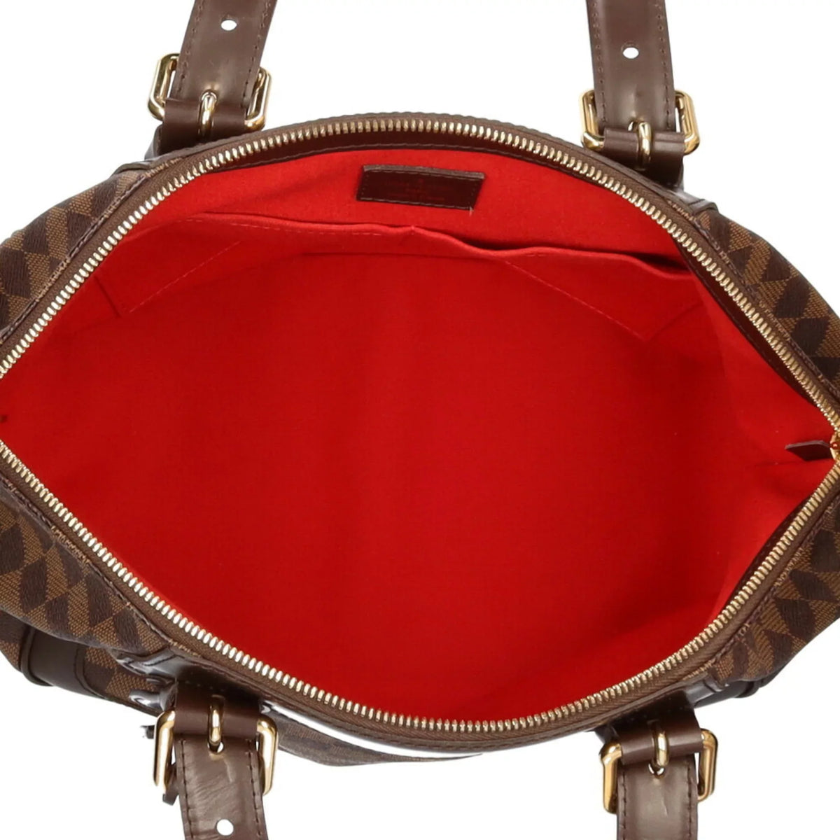Shoulder Damier Brown Canvas Authenticated Verona MM Bag Women's Used