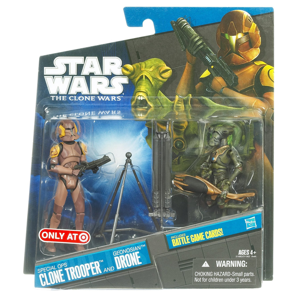 Geonosian Clone Star 2011 2-Pack Drone Wars Trooper Action Ops Special Figure &