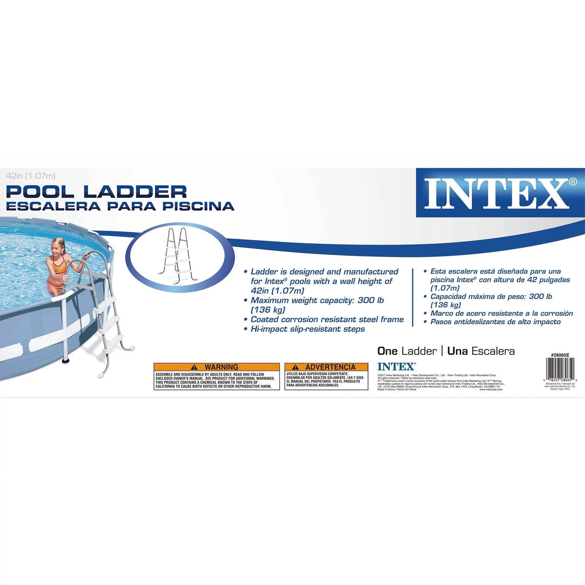 '+ Frame Above Ladder Mat Pool Intex Pool Ground Protective 42-Inch Ladder Steel