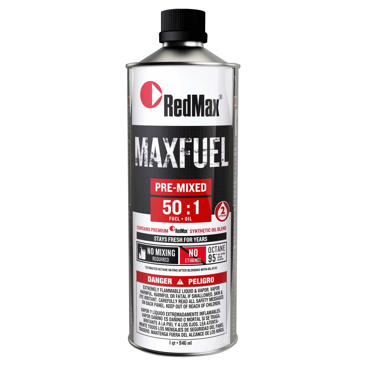 581158801 2-Cycle Engine 94 Pre-Mixed RedMax Pack Octane Oil 50:1 Fuel Quart 18