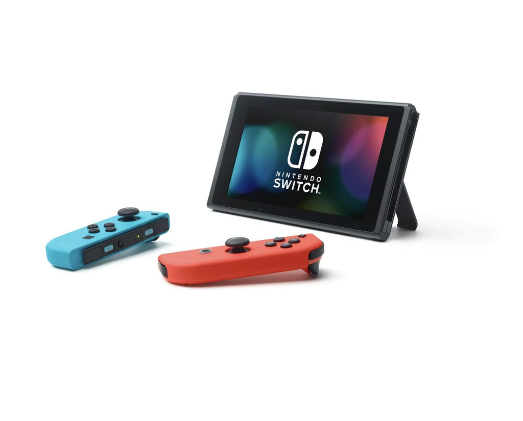 '+ Switch Neon Switch Blue Odyssey + with - Mansion Red Nintendo Luigi's Neon with MicroSD 3 + & 64GB Console Case Mario Card Bundle Super Carrying Joy-Con