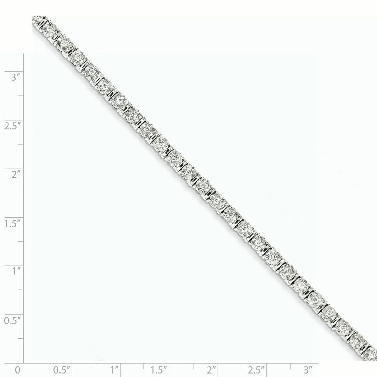 14k White Gold 2ct Tennis Carat Wt- Diamond Bracelet.