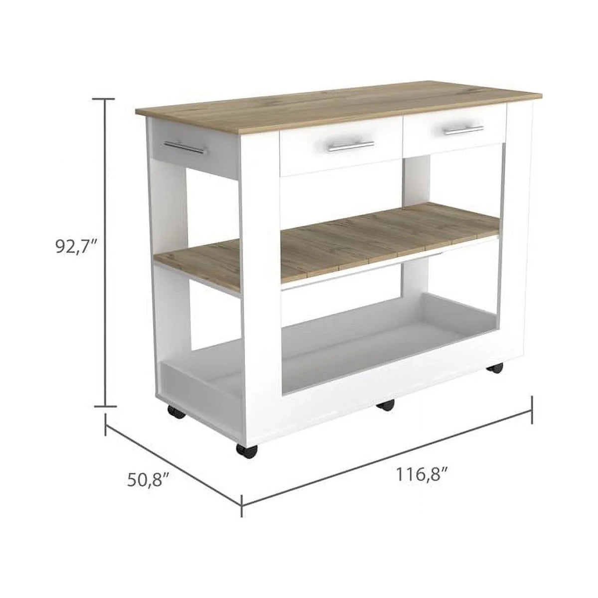 2-Piece Home Square Island Wood Sink Kitchen Set with and Utility