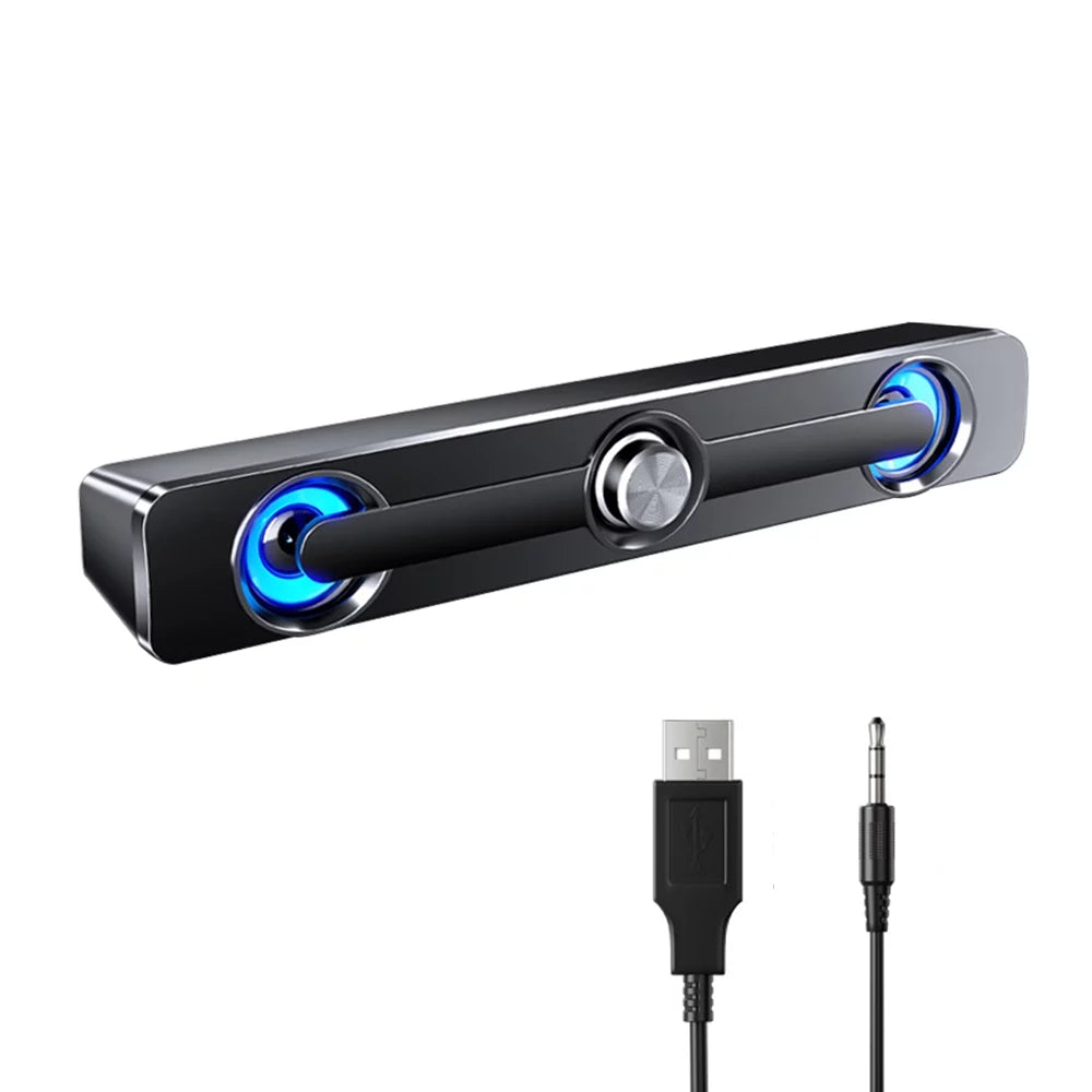 Speaker MP4 Powerful Sound Phone Stereo Surround Wired Bar Box Speaker USB for MP3 V-111 Tablet Subwoofer Computer Laptop Bass PC