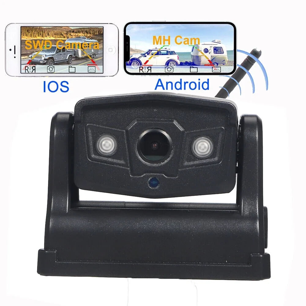 Backup Front/Rear View Battery Wireless JLLOM Camera, Magnetic 9600mAh WiFi Camera