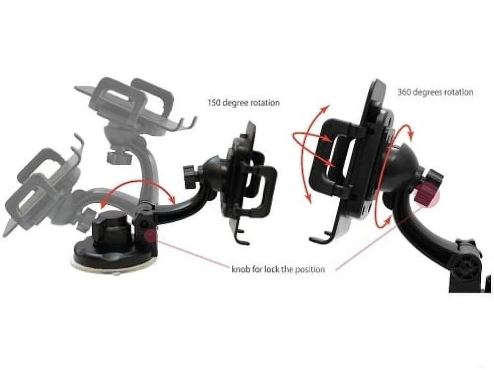 Rotating Windshield Galaxy Suction J3 Holder S5 Mount Turbo Dock Phone Droid Edge Droid Window 5, D8 Cradle J5 S6 S7 - Car Note Moto 4 Force 2, Swivel for Edge+ Black J7, Droid Z Motorola