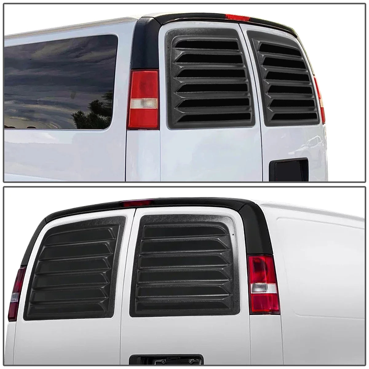 Sun 08 For 09 07 Shade 2Pcs 13 12 to 01 Louvers 11 DNA GMC Cover 02 15 Van 10 05 3500 Express 04 Motoring 03 Window Savana 16 Rear 2500 Scoop 2017 14 06 Chevy 1997 WINL-004 1500