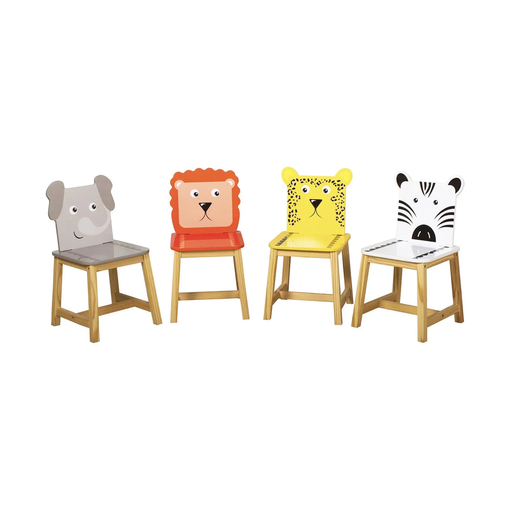 5 Drawing with Kids Table White Chairs Learning Table Set 4 and Cartoon Playing for Crafts Kids Set Wood Table Chair Toddler Animals Piece