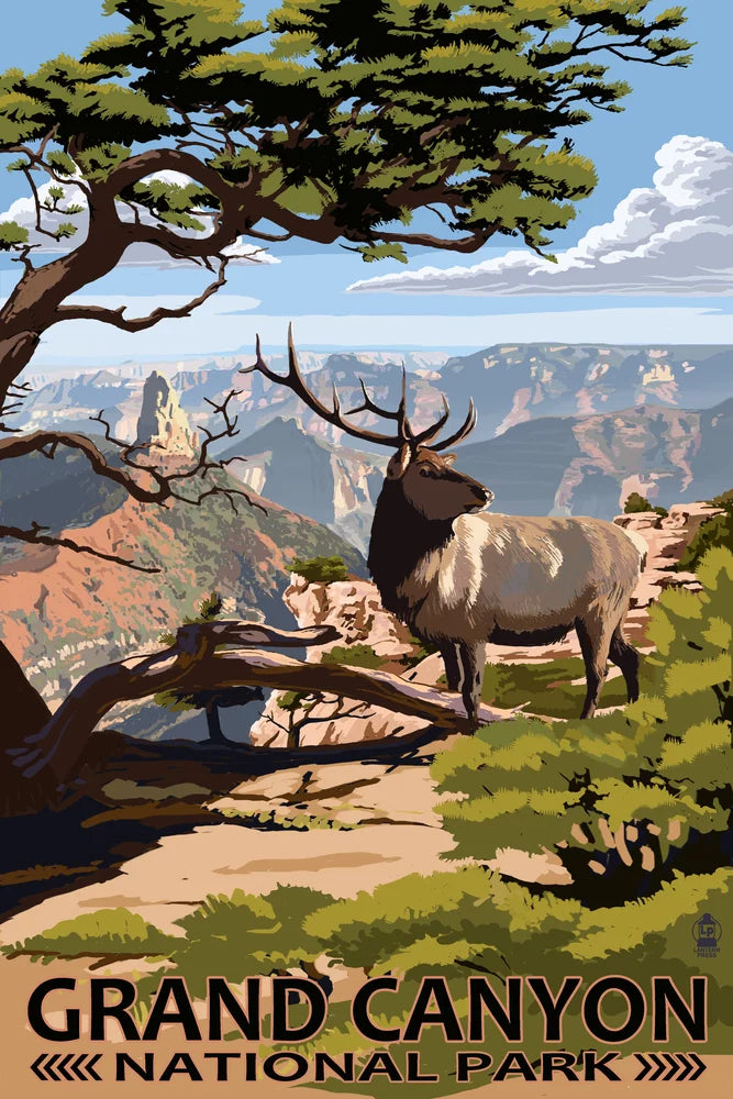 Adults for and Puzzle Jigsaw Arizona, Piece USA) in inches, Park, Grand Canyon Made Imperial Premium Elk 500 Point Family, and (19x27 National