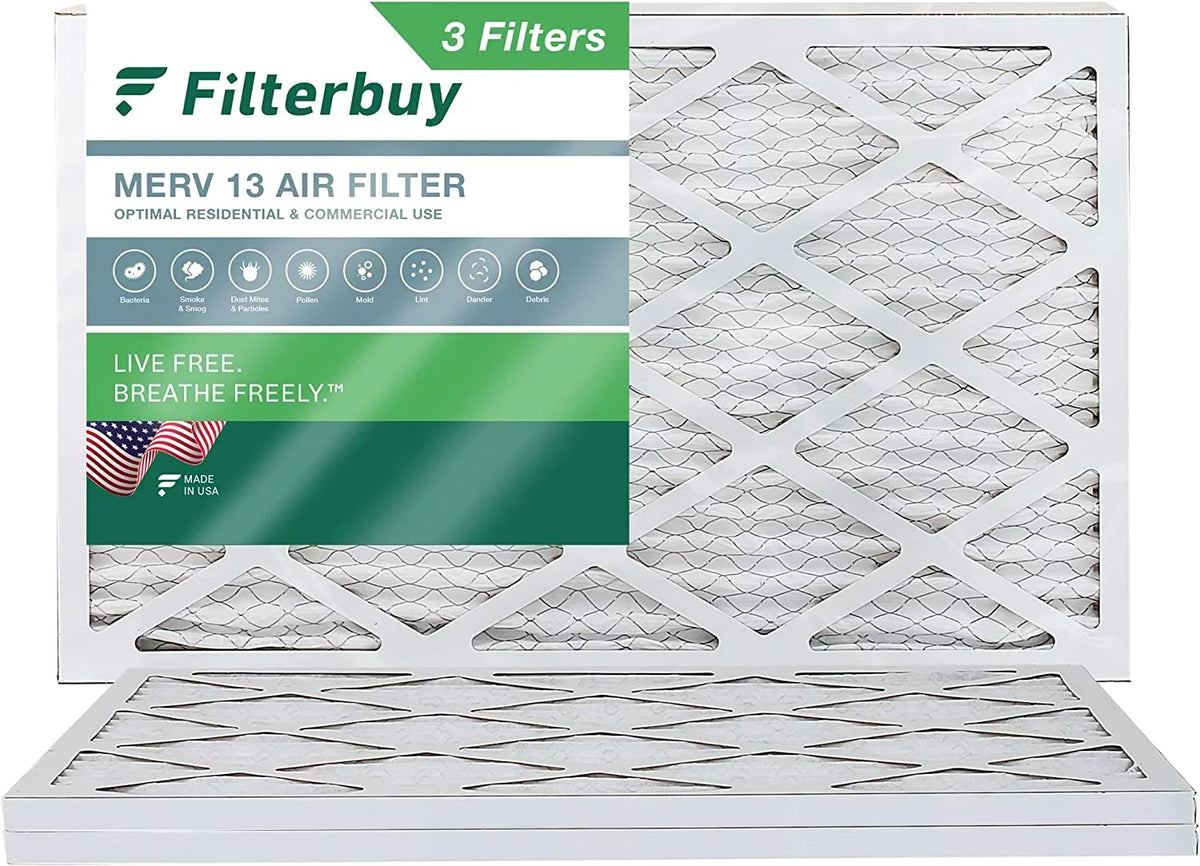 24x36x1 HVAC Air 13 Pleated AC MERV Furnace Filters Filterbuy (3-Pack)