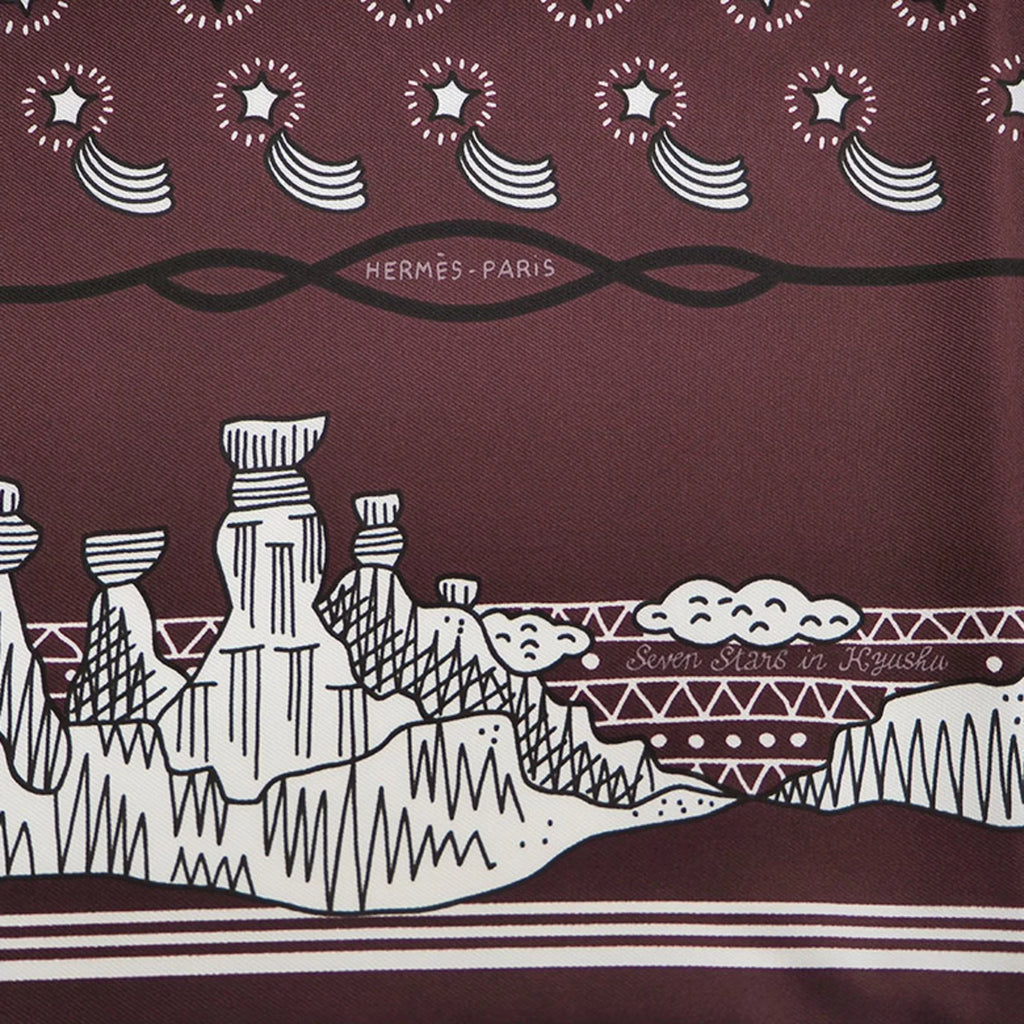 Limited Scarf to Hermes (Like 55 Carre HERMES Etoiles Not Care Chief Sale Stars Les Canyons Pre-Owned For Pocket the Star Muffler New) Train Nanatsu From Petit