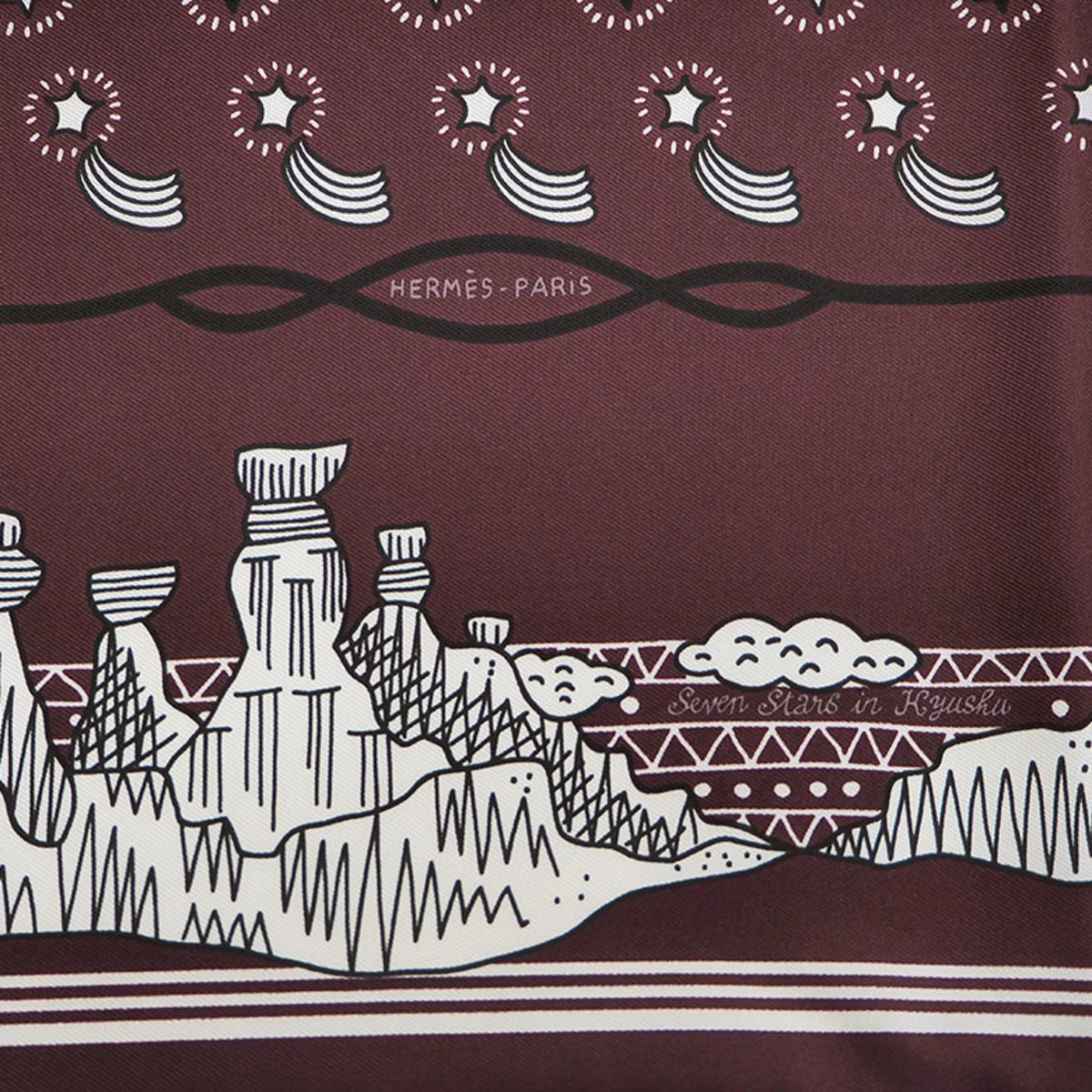 Limited Scarf to Hermes (Like 55 Carre HERMES Etoiles Not Care Chief Sale Stars Les Canyons Pre-Owned For Pocket the Star Muffler New) Train Nanatsu From Petit