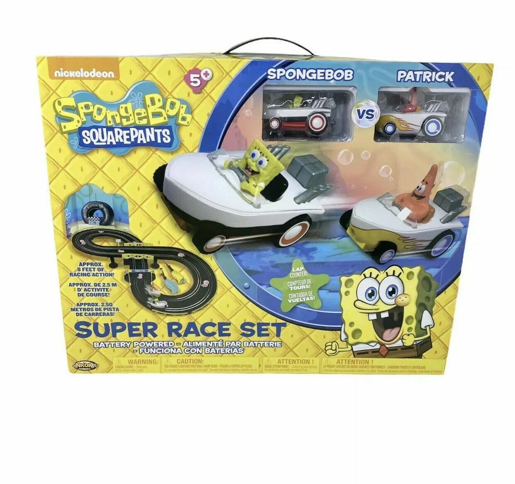 RACE SET AND RACE SQUAREPANTS BOAT SPONGEBOB TRACK SUPER RACERS