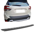 Trunk 2018-2023 Black Unpainted Bumper Pad Subaru Cover Trim Protector 5th, Compatible Cover Sill Scratch Forester With Ikon PP Factory Rear design Guard Plate Motorsports Trim