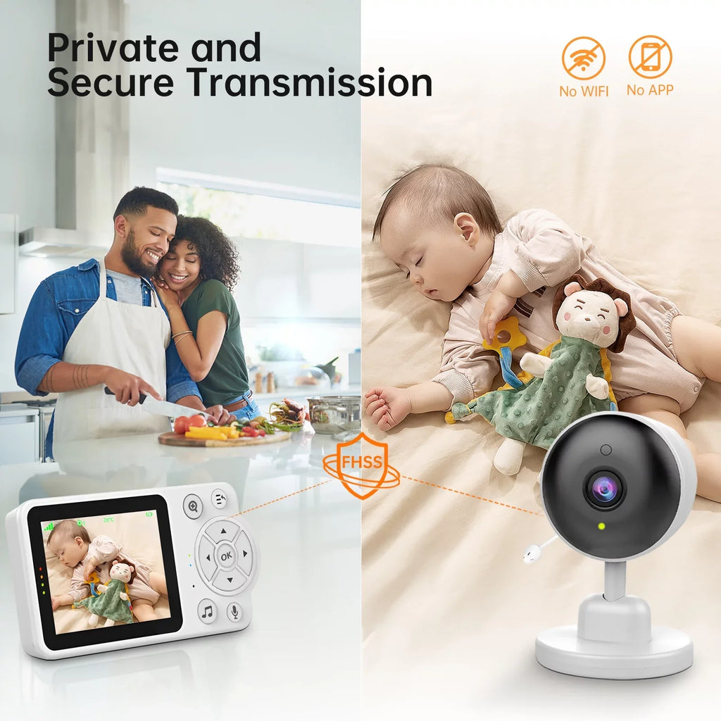 with Monitor, Night Talk, Fixdono Vision, Baby and Monitor Camera Video Baby 480P Audio, 2-Way